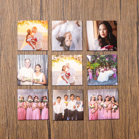 Custom Square Photo Magnets (set of 09)