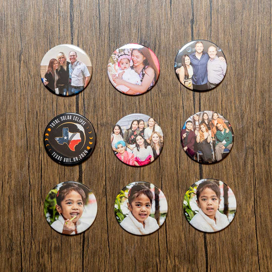 Custom Large Round Photo Magnets (set of 09)